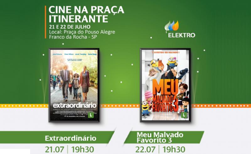 Franco da Rocha recebe o Projeto Cine na Praça Franco da Rocha recebe o Projeto Cine na Praça